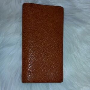 EUC Ralph Lauren Pebbled Leather Wallet, 5 Card Slots, Large Snap Compartment